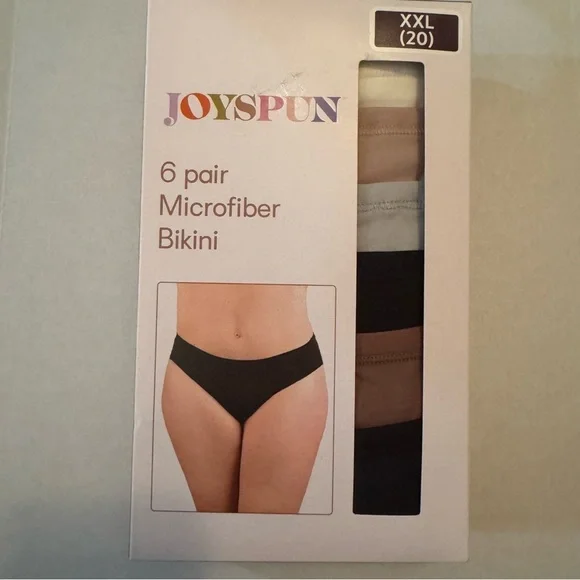 Joyspun Women's Microfiber Bikini Panties, 6-Pack - Picture 10 of 12